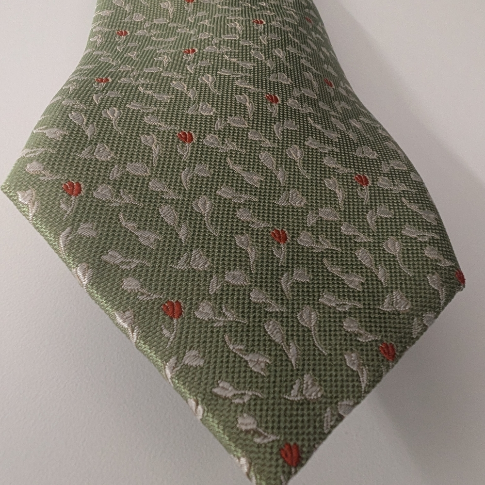 Eton Floral Green Tie - Picture 2 of 6